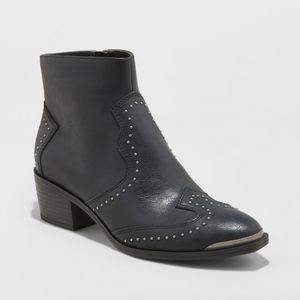 Women's Sariah Faux Leather Studded Western Bootie